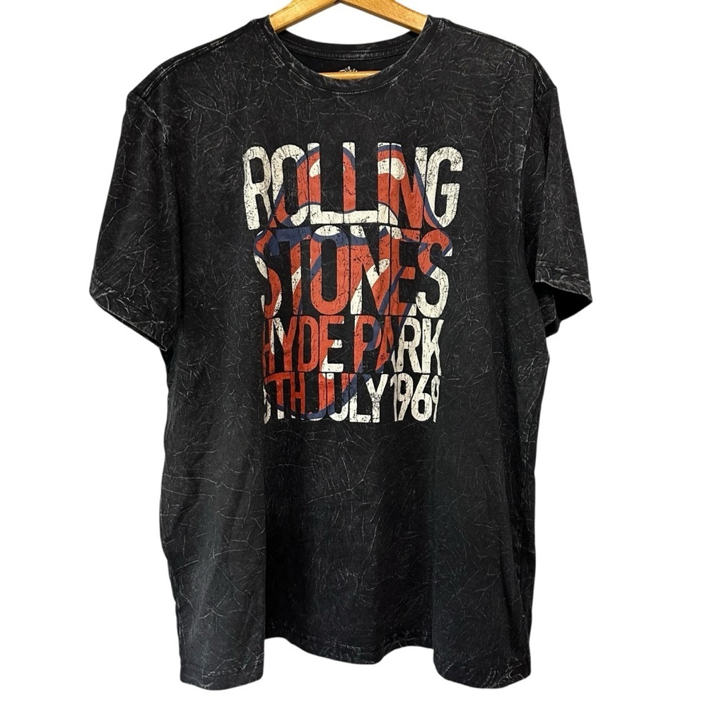 The Rolling Stones Hyde Park 5 July 1969 Band Tee Tongue Graphic Tshirt Sz XXL